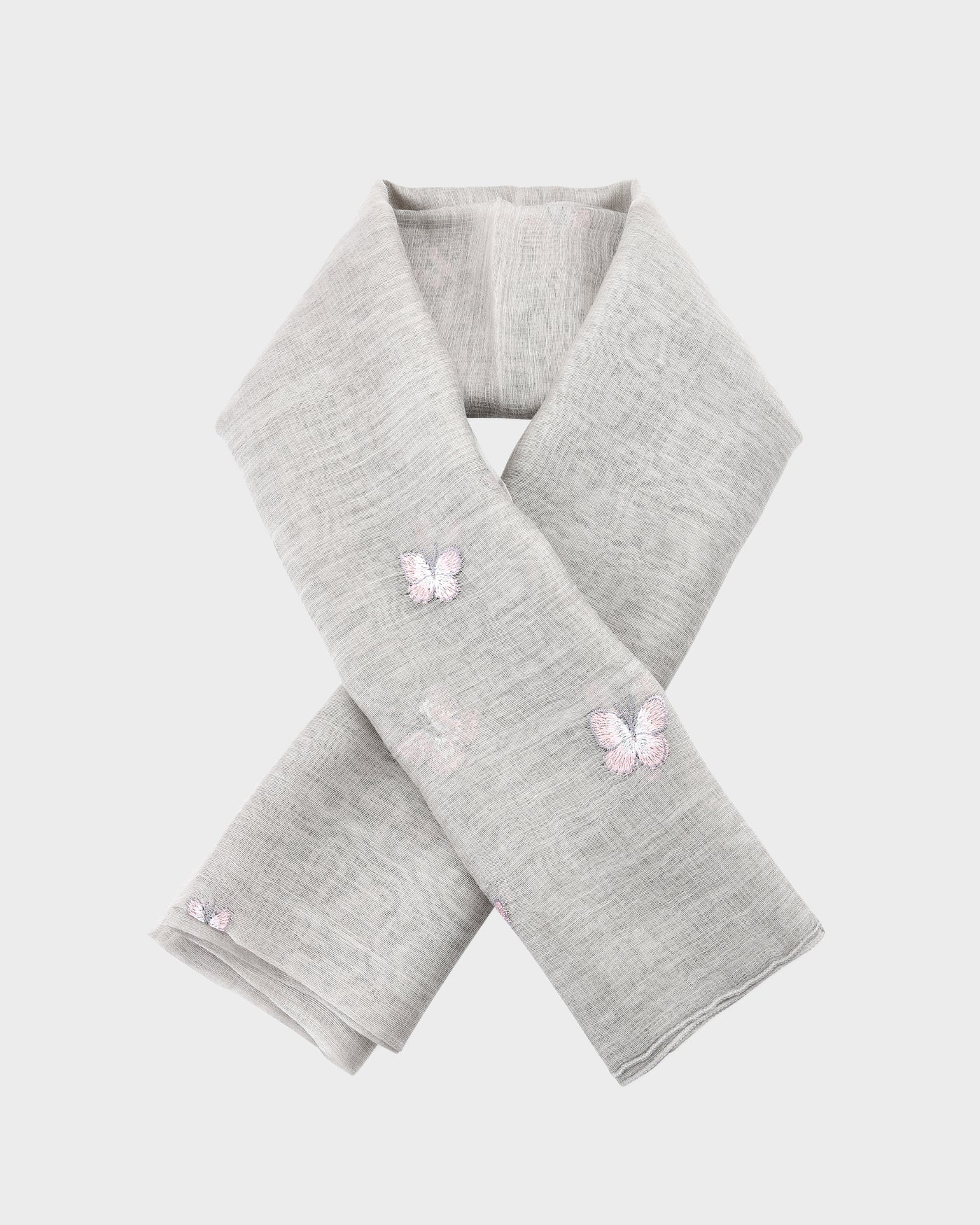 Butterfly Long Scarf - Lightweight - Grey Butterfly light weight long scarf Joey James, The Label   