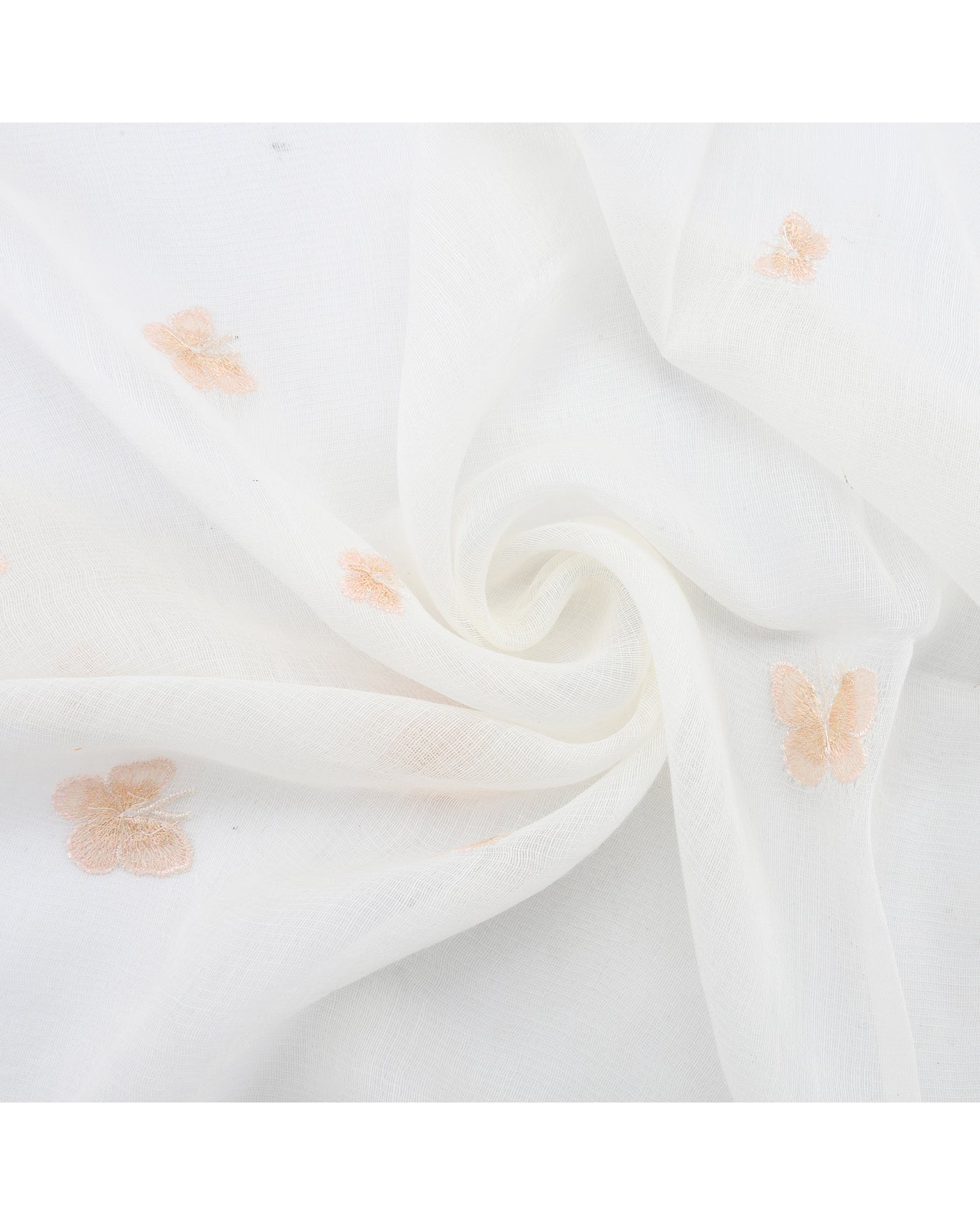 Butterfly Long Scarf - Lightweight - White Butterfly light weight long scarf Joey James, The Label   