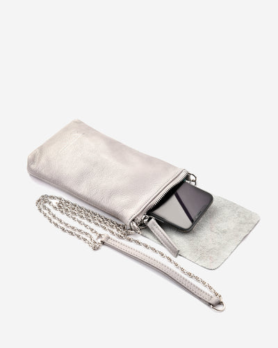 Alex Phone Bag - Silver Phone Bag Joey James, The Label   