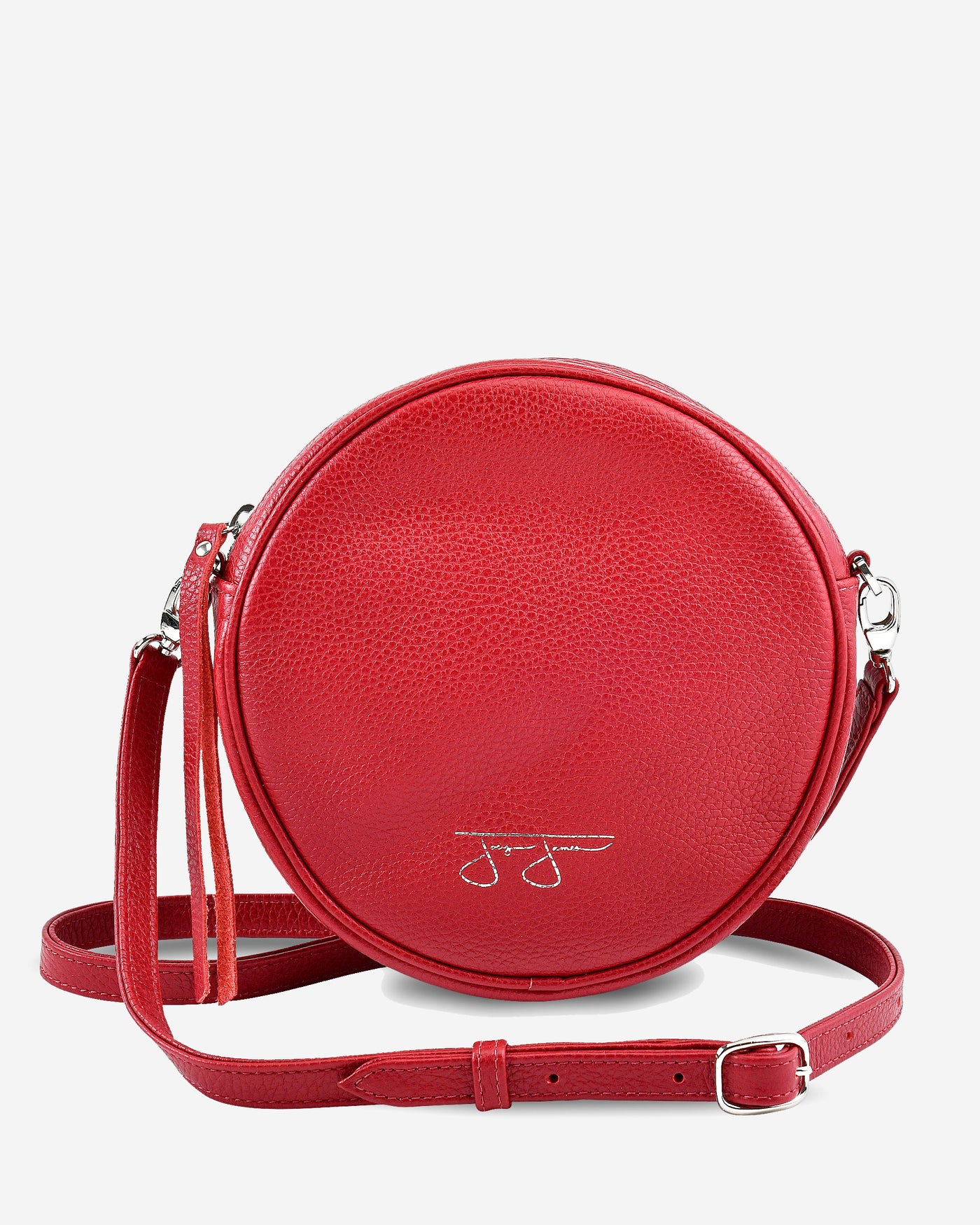 Isabelle Circle Bag in Buffed Pink Leather - Joey James The Label