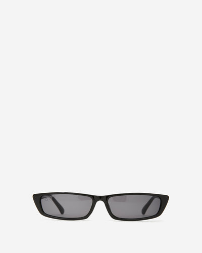 Slim Rectangle Sunglasses - Black Frame with Smoke Lens Sunglasses Joey James, The Label   