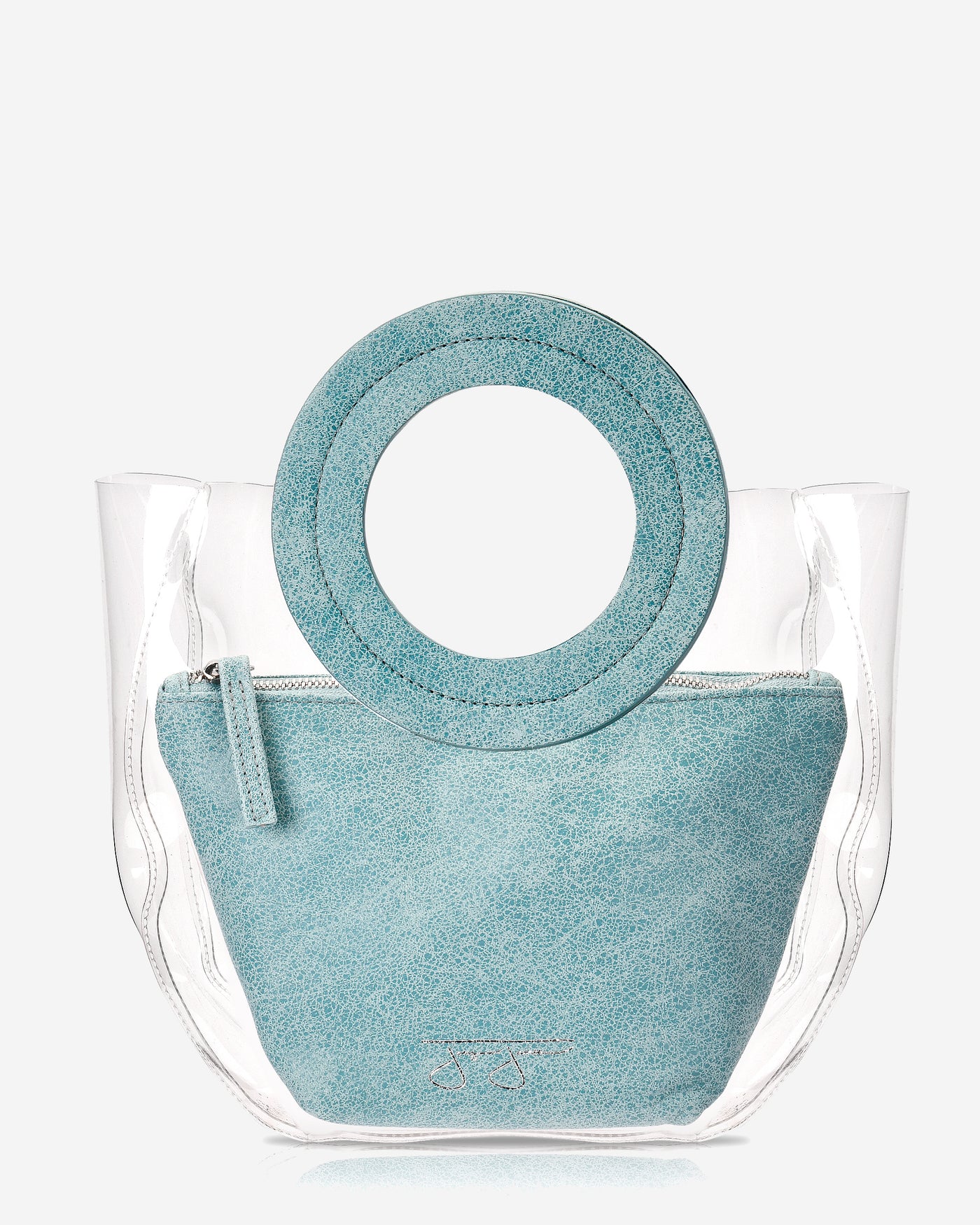 Lacey Bag - Turquoise Lacey Clear Bag Joey James, The Label   