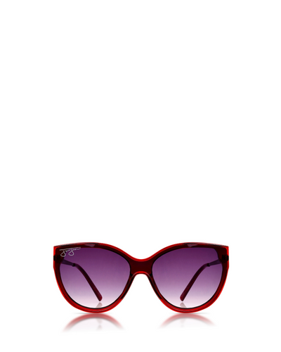 Oversized Cat Eye Sunglasses - Burgundy Frame with Smoke Lens Sunglasses Joey James, The Label   